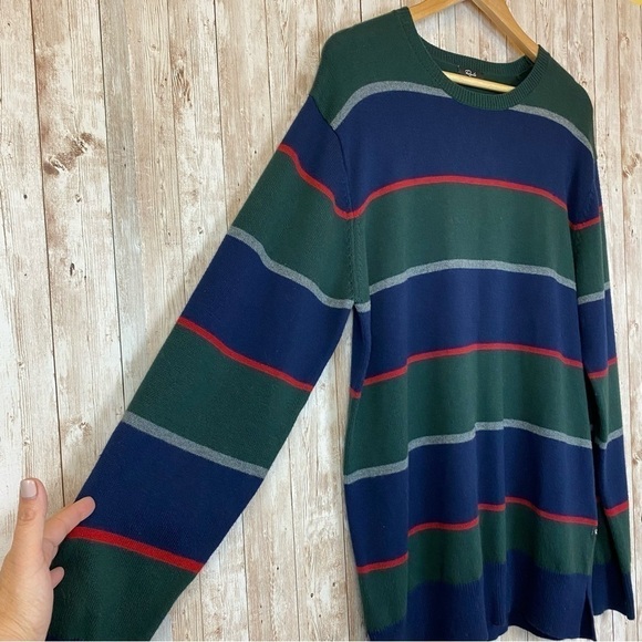 Rails Kent Rugby Stripe Cotton/Wool Blend Striped Long Sleeve Sweater Size L Men - Picture 5 of 10